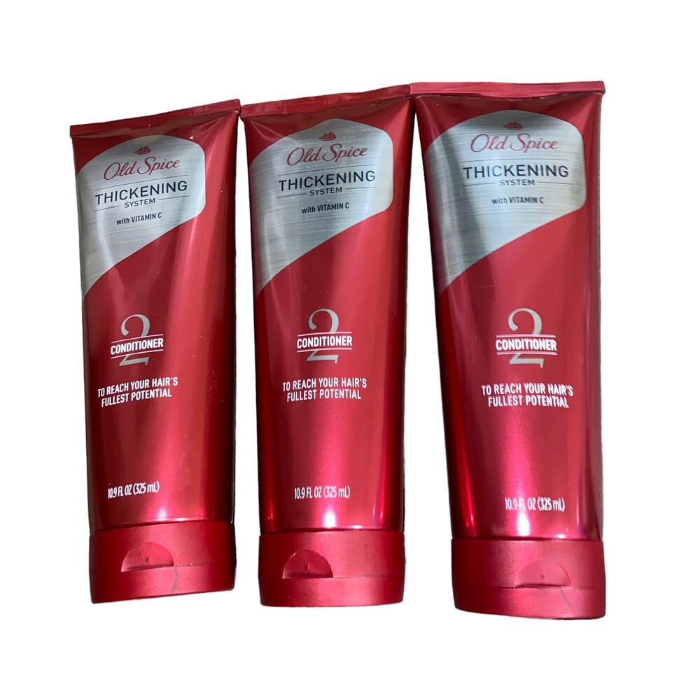 Old Spice Hair Thickening System #2 Conditioner with Vitamin C 10.9oz Lot of 3
